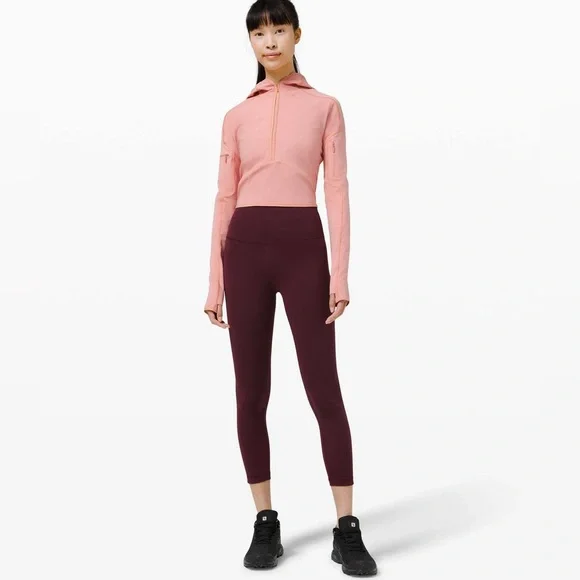 Lululemon Break a Trail 1/2 Zip Hoodie Pink Pastel Size 6 - Picture 2 of 12